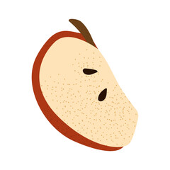 Apple slice textured illustration