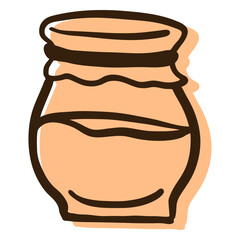 Jam jar hand drawn