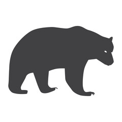 Bear walking silhouette bear