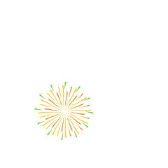 Fireworks Background with Colorful Light Trails &ndash; Vector Design