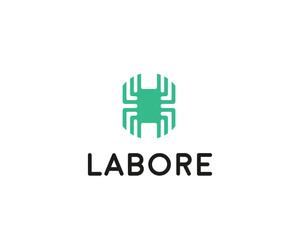 Technology logotype. Electronic  logo. Chip symbol