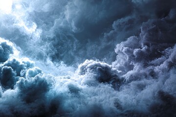 Turquoise smoke or cloud swirling against black background creating a mesmerizing ethereal effect and dramatic visual impact