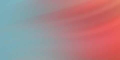 Abstract geometric gradient background with soft transition from cool blue to warm coral pink and red hues