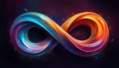 infinity symbol painted in vibrant colors