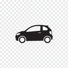 Small Car Silhouette Icon for Automotive Design and Transportation Concepts
