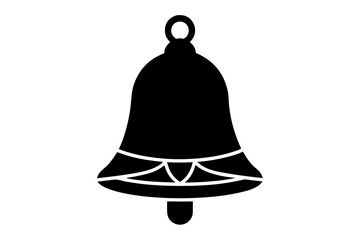 Bell ornament vector icon silhouette