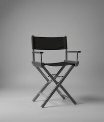 Fototapeta premium Director chair on grey background