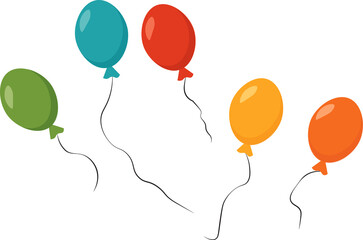 Festive Balloons Celebration Vector &ndash; Party Decoration