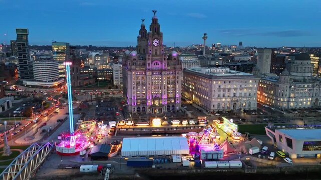 Christmas fair and market on the Liverpool waterfront