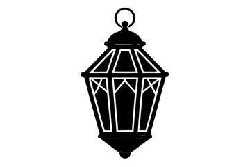 Lantern ornament vector icon silhouette
