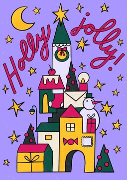 Christmas Card Graphic Town