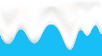 Yogurt, cream, glaze, liquid or paint wave realistic 3d texture.