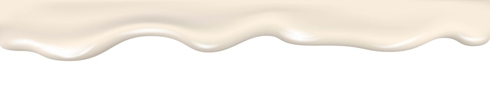 Dripping  white paint, yogurt or milk 3d texture.