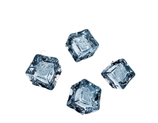 ice cubes isolated on white background