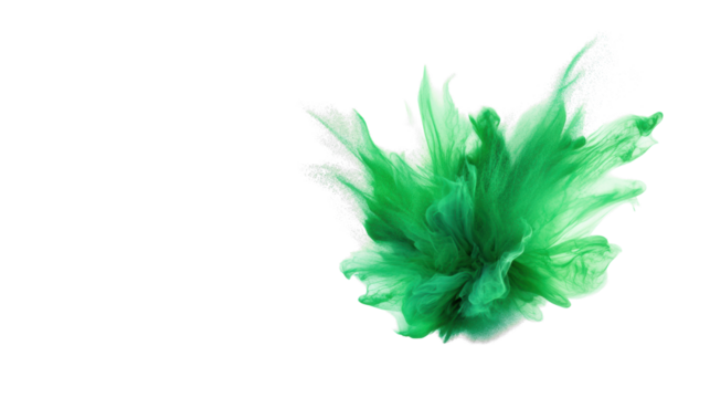 Green Abstract Decorative Element on Transparent Background - Powered by Adobe