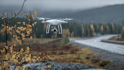Remotecontrolled drone maneuvering skillfully above the runway piloted from a distance to inspect cracks and debris on the surface with precision.