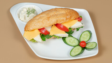 Classic sandwich isolated