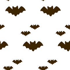 Seamless pattern with bats. Halloween seamless pattern.