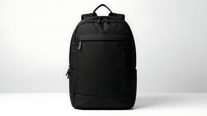 Black Backpack Minimalist Style School Bag for Everyday Urban Adventures and Travel