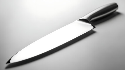 Stainless steel chef's knife A versatile kitchen tool for slicing, dicing, and preparing food with precision