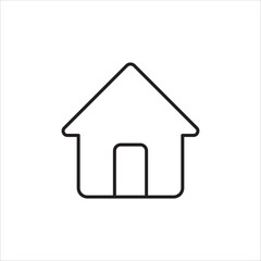 Fototapeta premium Home page thin line icon. Simple home button for website and apps. Website home button. Main menu page symbol. Vector stock illustration.