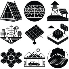 A frame desert shelter cabin with a seamless black border design