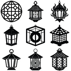 Abstract geometric pattern with repeating shapes and bold colors