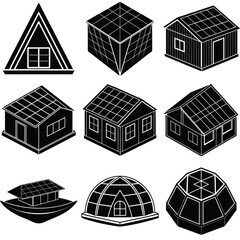 Minimalist black and white letter a icon for branding and design