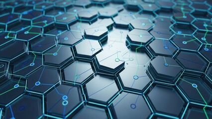 Abstract poly structure process matrix wallpaper background backdrop framework lines hexagonal grid