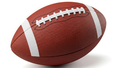 Classic american football on a white background