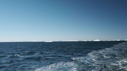 Rough Ocean and Waves at Sea, Choppy Blue Water Background and Ocean Swell on a Cruise Ship Boat Trip Crossing Drakes Passage to Antarctica, Across the Water to Antarctic