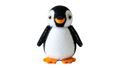 Cute plush penguin toy with black and white body