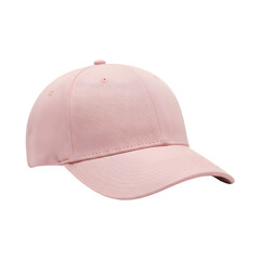 Professionally photographed light pink baseball cap, isolated for clear product display