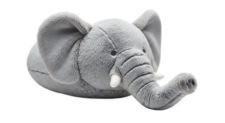 Plush elephant head wall mount toy