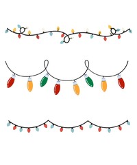 Vector Illustration christmas Lights ,new Year decorations, background 
