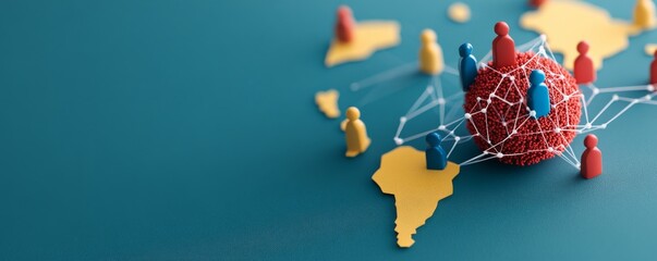 Global Network People, Continents and Connections, global ,network