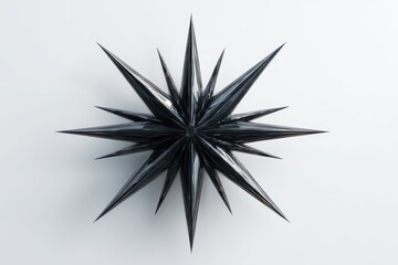 Obraz premium Geometric Metallic Starburst Sculpture