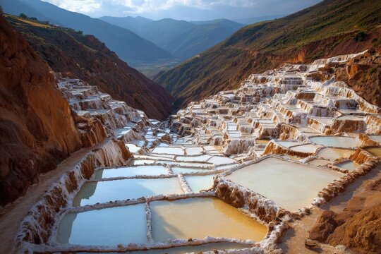 Salt Pans in the Andes Mountains