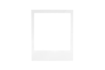 Simple square instant photo frame isolated on white