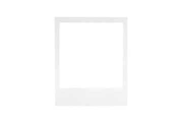 Simple square instant photo frame isolated on white