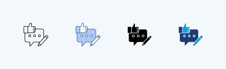 Feedback Multiple Icon Illustration Vector