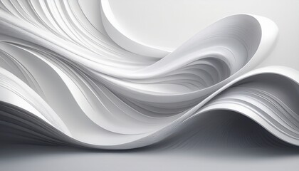 white and grey background with abstract curve shape and lines