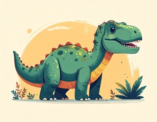 Obraz premium tyrannosaurus dinosaur vector illustration
