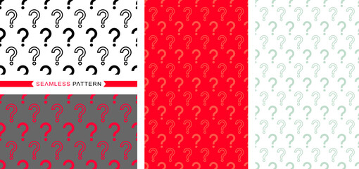 Seamless question mark pattern, seamless background, question mark symbol illustrations and easily changeable colors.