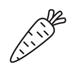Carrot Line Style Vegetable Icon