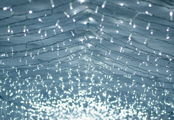  Background of Glowing Christmas lights Fading into the Distanceю