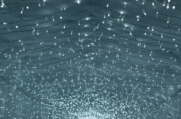  Background of Glowing Christmas lights Fading into the Distanceю