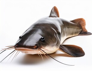 high resolution image of a channel catfish isolated on a white background showcasing its unique features and details for educational or commercial use