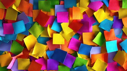 Vibrant Ideas: Colorful Sticky Notes Collage