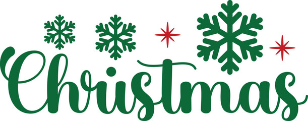 Christmas typography clip art design on plain white transparent isolated background for card, shirt, hoodie, sweatshirt, apparel, card, tag, mug, icon, poster or badge © AllYearRoundDesigns